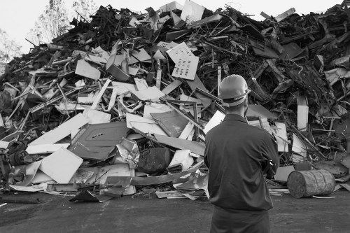 Waste management skip in Islington