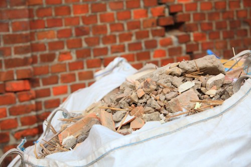 Demolition crew removing debris in Islington