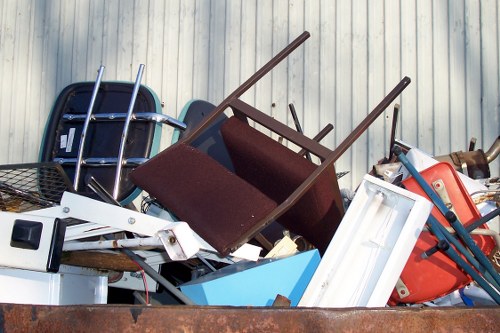 First aid kit and emergency response equipment beside a skip