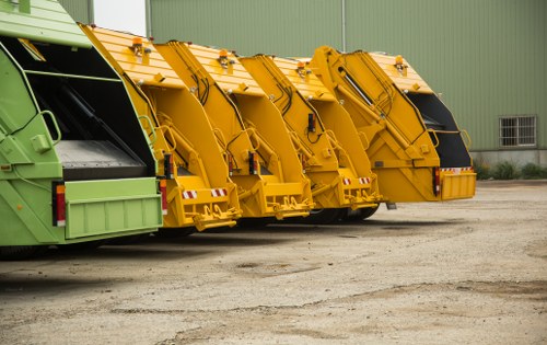 Sorted builders waste ready for recycling