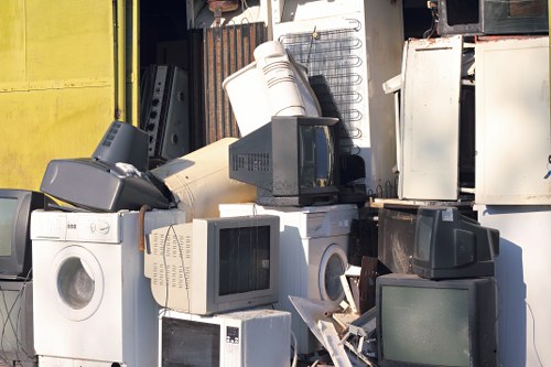 Professional waste removal team in action