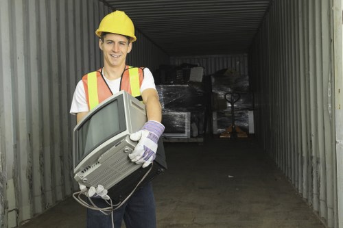 Clean and organized construction site after waste removal