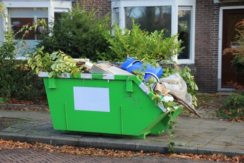 Professional construction waste disposal services in action
